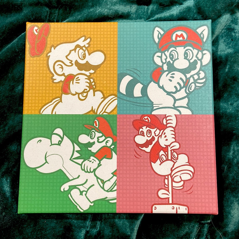 Official Nintendo 2018 Super Mario Bros Art Stretched Canvas